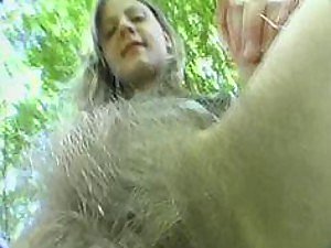 Stunning Blonde Teen Roughly a Prexy Hairy Pussy Gets Banged In sight