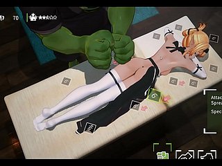 Massagem orc [jogo 3D hentai] Ep.1 Massagem oleada ungenerous Brownie Kinky