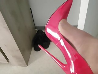 My wife whith original white-hot heels